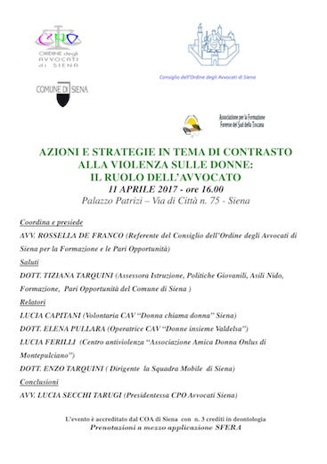 Azioni e strategie in tema di contrasto alla violenza sulle donne: il ruolo dell'avvocato